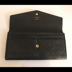Louis Vuiton black wallet / PF Corieuse M emp noir